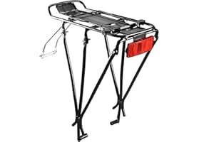 ENGWE MTB Rear Bike Rack, Aluminum Alloy Bike Cargo Rack, Bicycle Carrier with Hardware and Reflector, Can Hold Up to 55 lbs, Fits Most Adult Bicycle Frames