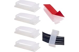 pangutheos 30 Pezzi Clip per Cavi, Fermacavo Adesivo, Organizer Cavi Scrivania per Cavo Ethernet PC TV di Casa e Ufficio (Trasparenza)