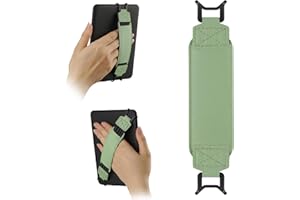 HoYiXi Universal Soft Hand Strap para 6-7 Pulgadas eReader Compatible con Kindle/Kobo/Pocketbook/Tolino/Sony/Paperwhite/Nook, para 6", 6.8", 7" eReader con Soporte de Banda de Mano.Verde