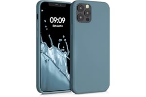 kwmobile Carcasa Compatible con Apple iPhone 12 / iPhone 12 Pro Funda de Silicona - Flexible con Interior de Microfibra - Suave Protector antigolpes - Piedra Antigua