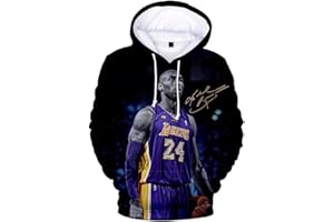 Silver Basic R.I.P. Spirito di Black Mamba Felpa con Cappuccio Originale Maglia Allenamento Basketball Jersey