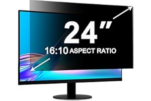 ‎ZOEGAA ZOEGAA Blickschutzfolie 24 zoll 16:10 für Monitor, Anti-Blaulicht 24" Sichtschutzfolie Bildschirm, Blendschutz Sichtschutz Monitor, Abnehmbar Computer Privacy Screen für HP Lenovo Dell Samsung Asus