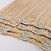 10-22" inches 70g-110g Full Head Clip in 100% Real Remy Human Hair Extensions Blonde Straight 8 Pieces Standard Weft (10"-70g, #613 Bleach Blonde)