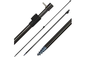 DNA LEISURE 2 x 96,5 cm Karpfenangeln Bivvy Storm Pole Teleskop Aluminium Ausziehbar mit T-Bar NGT