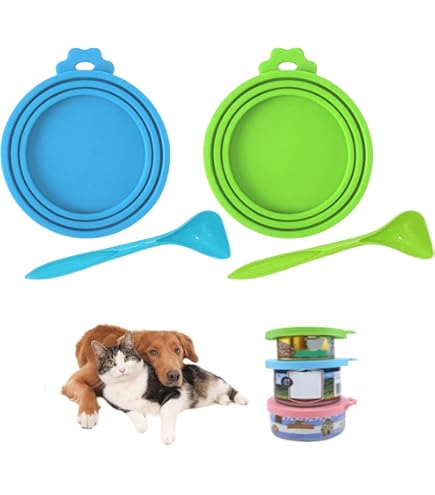 4 Coperchi In Silicone Per Lattine - Con Cucchiai, Per Cibo Animali E Uso Alimentare - Foto 6