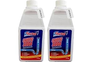 Housold 375g Caustic Soda Drain Cleaner Powder- Prevent Clogs and Blockages | Effectively Removes Blockages, Cleaner for Blocked Drain Pipes in Sinks, Shower Traps (Pack of 2)