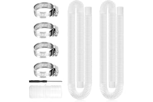 Alitree Poolslang och poolslang 2 stycken, 32 mm 150 cm, hög kvalitet, flexibel och universell för poolpump, filterpump och o