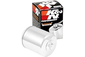K&N Powersports Filtre à Huile - Bloc Chrome 75x94mm compatible avec Harley Davidson (KN-170C)
