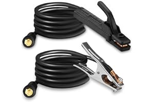 S SIMDER SSIMDER Welding Electrode Holder Lead MMA ARC Stick Welding Ground Clamp and Welding Cable Stick Electrode Holder Welding Plier Clamp Copper Holding Plier for 300A Welder Machine