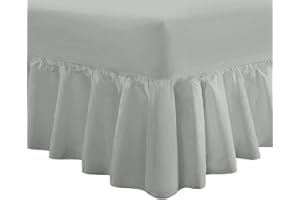 DTEX HOMES Luxury Extra Deep Frilled Valance Fitted Sheets, 4FT Small Double