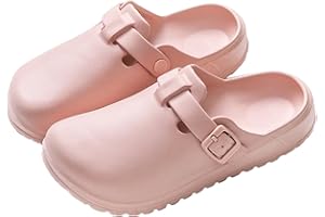LHXYUO Arch Support Nurse Clogs for Women Men, Adjustable Buckle Non Slip Work Shoes Chef Garden Sandals, Slip-On Slide Slippers