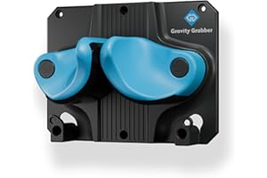 Gravity Grabber Support Mural pour Ski et Snowboard - pour Tout Type de Ski ou Snowboard - Protège Rocker et Extrémités - sans Risques - 1x - Cyan