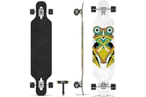SKATRO Drop Through Longboard Skateboard Freeride - Includes T-Tool