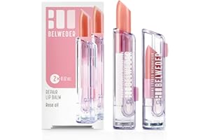 BELWEDER - 2 x Baumes à Lèvres Réparateurs à l'Huile Précieuse de Rose de Damas - Anti-Âge - Hydratation Régénération des Lèvres - Transparent Nacré - Fragrance naturelle de rose - 2 Sticks de 3,5 g