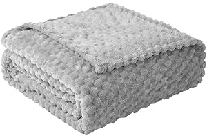 Good Nite Przytulny koc 230 x 200 cm, narzuta dzienna, miękki koc na sofę, koc do mieszkania, ciepły koc polarowy na sofę i łóżko, do sypialni, biura, szary