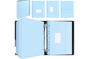 Uquelic Organizer na dokumenty A4, segregator 3D, segregator na dokumenty z 10 rozszerzalnymi plastikowymi kieszeniami dziurkowanymi, portfele z etykietami, duży organizer do przechowywania