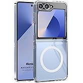 Microsonic Samsung Galaxy Z Flip 7 FE i&ccedil;in Kılıf MagSafe Clear Soft Şeffaf [Galaxy Z Flip 7 FE ile Uyumlu Kılıf - Şeffaf]