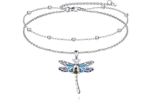POPLYKE Schmetterling/böses Auge Anket Sterling Silber Verstellbare Kette Schmuck für Frauen