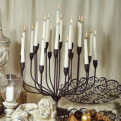 Preisvergleich Produktbild Metall-Kerzenleuchter 46cm schwarz