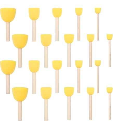 Marabu Pinceles para estarcir, Juego de 3 Pinceles de 1,5 cm, 3,5 cm y