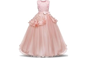 NNJXD Vestido de Fiesta de Boda,Vestido de La Princesa de Las Niñas,Vestido de Bautismo de Niña