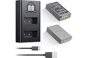 Powerextra BLS-5 Batteria per Olympus BLS-5 BLS-50 PS-BLS5 con Caricatore Schermo LCD per Olympus BLS-5 Olympus OM-D E-M10 Stylus 1 1s Pen E-PL2 E-PL3 E-PL5 E-PL6 E-PL7 E-PL8 E-PL9 E-P3 E-PM1 E-PM2