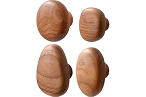 LUXYLEI Crochets Muraux en Bois, 4 Pièces Patères en Bois, Crochets De Porte-Manteau Décoratifs Muraux, Cintre Mural en Bois Fait À Main pour Suspendre