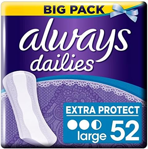 Always Dailies Extra Protect Large Panty Liners 52 Pack