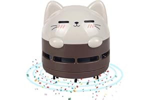 Sylanda Mini aspirateur USB portable, aspirateur de table pour le nettoyage des miettes, bac de récupération dévissable, avec brosses de câble de charge, pour bureau, maison