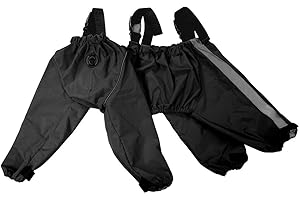 FouFou Dog 62688 Bodyguard Protective All-Weather Dog Pants, XX-Large, Black