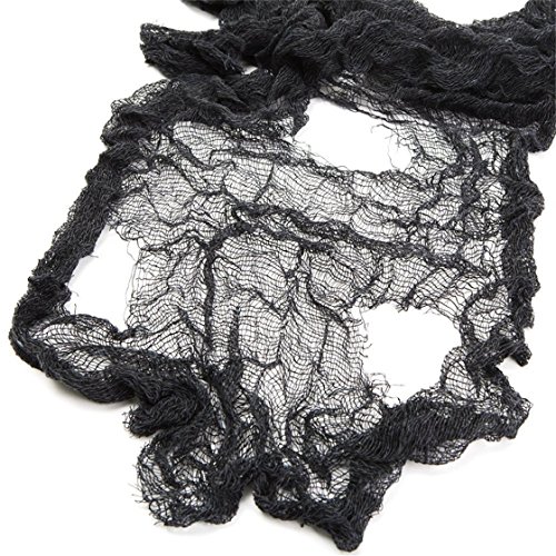 LnLyin Halloween Cotton Creepy Netting Cloth Halloween Party Supplies & Decorations Horror Scene Layout Props,Black