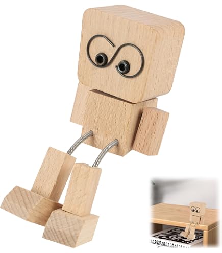 Schudden voeten houten pop, schattige schudden voeten houten man pop
