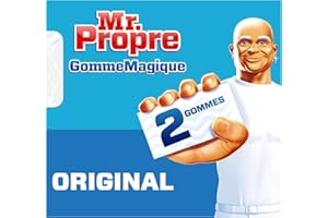 MR PROPRE Mr. Propre GommeMagique Original, Lot de 2, Élimine les Taches Impossibles sur Toutes Surfaces Lavables, Nettoie avec de l'Eau Uniquement, Efface Crayon, Graisse et Marques Tenaces