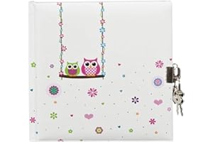 Goldbuch Album de bébé Petite Chouette, 30 x 31 cm, 60 Pages avec Feuillet Cristal (français Non Garanti), Carton, Kleine Eule, 16,5x16,5 cm