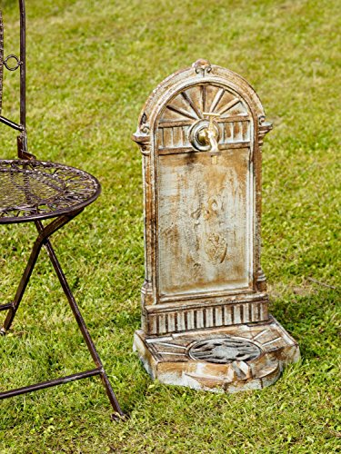 Standbrunnen 64cm Waschbecken 11kg Brunnen Eisen grün Wandbrunnen Antik-Stil - 2