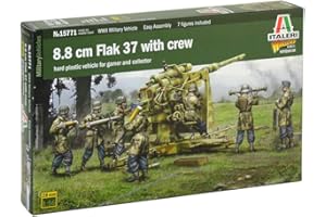 Italeri 15771 8.8 cm Flak 37 with crew Model kit easy assembly Wargames carri armati Scala 1:56 - 28 mm
