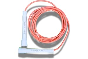 ‎ELEVATE ROPE Elevate Speed Rope MAX - Professionelles Springseil aus Strapazierfähigem PVC mit Nylonkern - 5 mm - Länge Max. 3 Meter - Extrem Starke Griffe