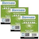 Red Glove - 3 Pack 100 Sapphire Sleeves Green 63,5 x 88 SPGREEN3P