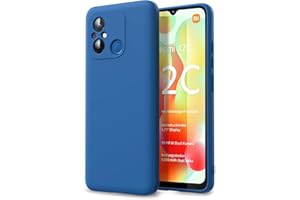 Byvuwiay Funda para Xiaomi Redmi 12C, Silicona Líquida Silicona Ultra Protectora Antichoque Case para Xiaomi Redmi 12C - Azul