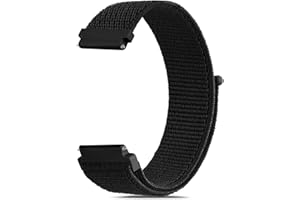 Vancle Pasek do zegarka 22 mm, męski, damski, 22 mm, z zapięciem na rzepy, miękki, nylonowy, zapasowy pasek do zegarka, akcesoria z szybkim zapięciem, pasek do zegarka dla mężczyzn i kobiet