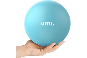 AMAZON BRAND - UMI Umi Soft Pilates Ball - 23-25cm/9 Inch, Small Exercise & Yoga Ball with Inflatable Straw for Core Training, Balance, Stability