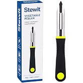 Stewit® Fruit Peeler for Kitchen Stainless Steel Vegetable Potato Multipurpose Scrapper (Black Peeler)