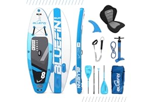 BLUEFIN SUP Bluefin Pacchetto per Cruise SUP | Tavola Gonfiabile da Stand Up Paddle | Pagaia in Vetroresina | Kit per Conversione Kayak | Tutti Gli Accessori | Dimensioni Multiple: 10’8, 12’, 15’