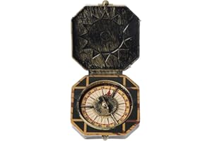NLINLIN Bronze Compass Nautical Compass Pirate Captain Halloween Party Cosplay Decoration Deft Design Costumes Accessories