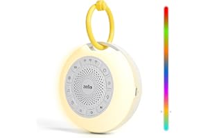 LUMI Award Winning Zello Portable Pro Max White Noise Machine Baby Sleep Aid 30 Soothing Sounds 7 Colour Night Light 55hr Battery Memory Function Portable Sound Machine Travel Pram Pushchair Cot Nursery