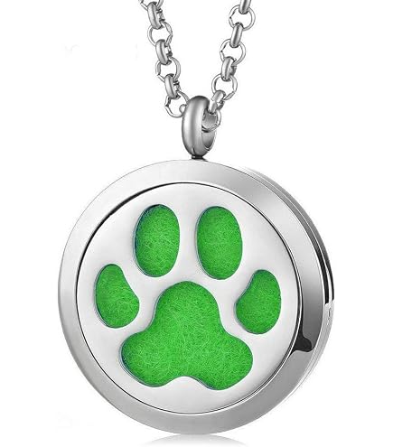 SUPERFINDINGS Collana Olio Essenziale In Acciaio Inox – 2 Set Con Pendente Diffusore E 10 Cuscinetti Profumati - 3