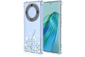 RankOne Coque de Téléphone Convient pour Honor Magic5 Lite 5G (6.67" inches) Transparent TPU Silicone Color Drawing Pattern Case - Fleurs 10