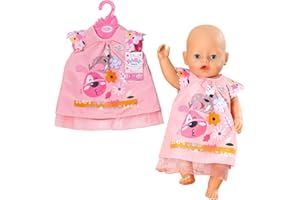 ZAPF CREATION BABY born Vestido Perrito - Para muñecas de 43 cm - Incluye vestido y percha - Fácil para manos pequeñas - Fomenta la empatía y las habilidades sociales - Edad: 3+ años