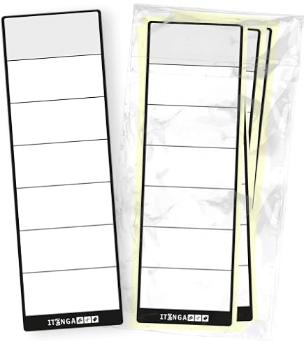 50 étiquettes Autocollantes Pour Dos De Classeur - 19 X 5,4 Cm - Étiquettes Inscriptibles Pour Classement Bureau, école - Papier Qualité, Adhésif Puissant