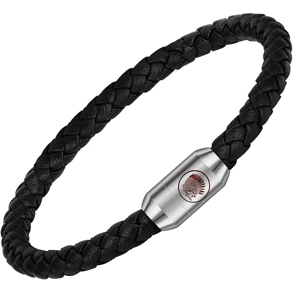 BOBIJOO Jewelry - Bracelet Homme Cuir Chic Noir Acier Templier Croix Pattée 3 Dimensions Au Choix - Noir 19cm
